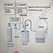 Desenho mostra válvula e demais componentes 
