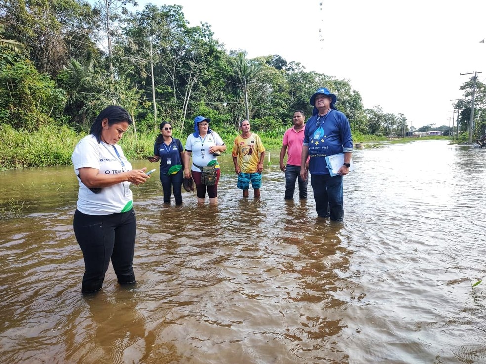 Cheia em Anamã. — Foto: Divulgação/Secom